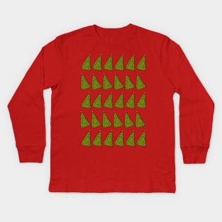 Pattern of Christmas Trees Kids Long Sleeve T-Shirt